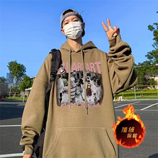 500克重磅秋冬美式加绒加厚卫衣外套DL1532常规特P35绒特P40，男装卫衣，电商A486