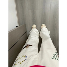 【有货】S6007ZZ-特45白色美式刺绣牛仔裤痞帅高级感裤子，男装牛仔裤，星座1007（原301D）