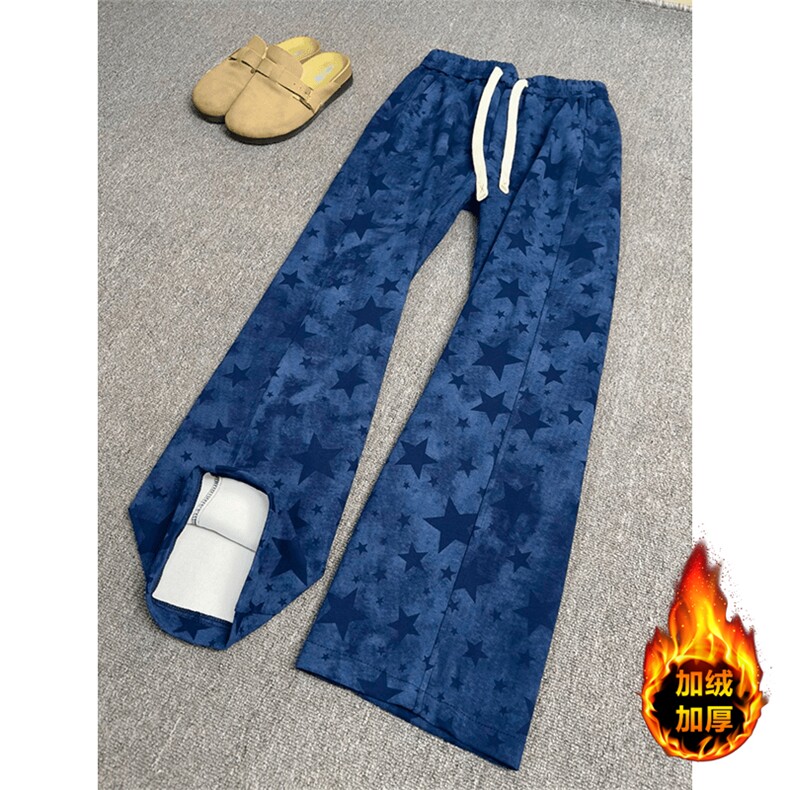 KZ11R-P45加绒55原版现货！美式星星卫衣男休闲裤子垂感运动裤，女装休闲裤，星座215-1