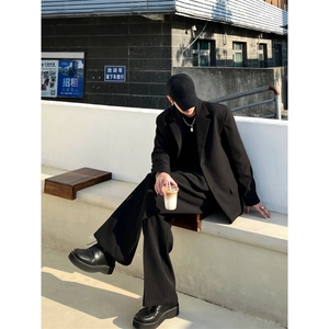 黑色休闲西装外套痞帅高级感英伦雅痞男装设计师款西服RF010-P75,男装西服,星座1005-6