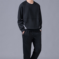 运动套装中年男士2023春季套头衫卫衣长裤卫裤休闲服装跑步两件套，男装休闲套装，电商B212（原钱塘6029）