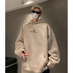 抖音得物供货提供视频秋冬重磅美式麂皮绒连帽卫衣JLM11