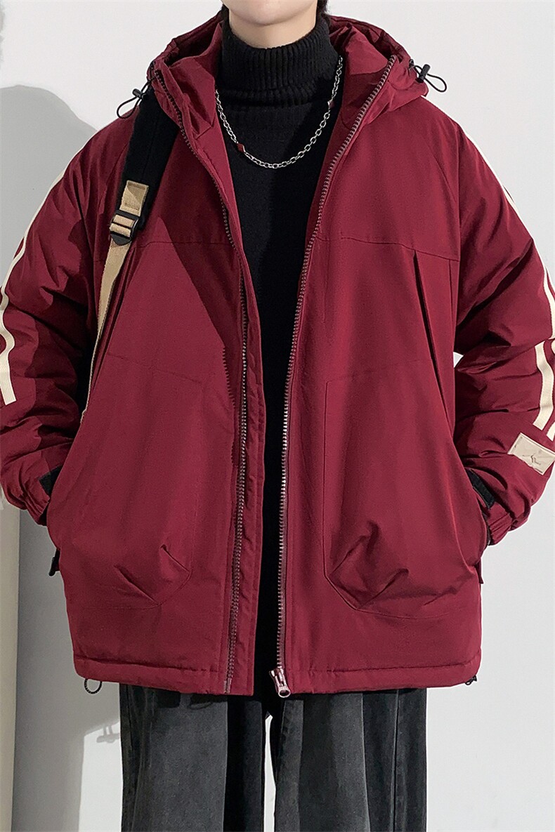 冬上新加棉休闲棉服潮青少年连帽棉衣外套男女8321-P110控价158,男装棉衣,电商A441-1