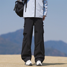 户外登山运动裤子男春夏2025新款休闲工装裤潮牌伞兵裤宽松直筒裤，男装休闲裤，星座914-1