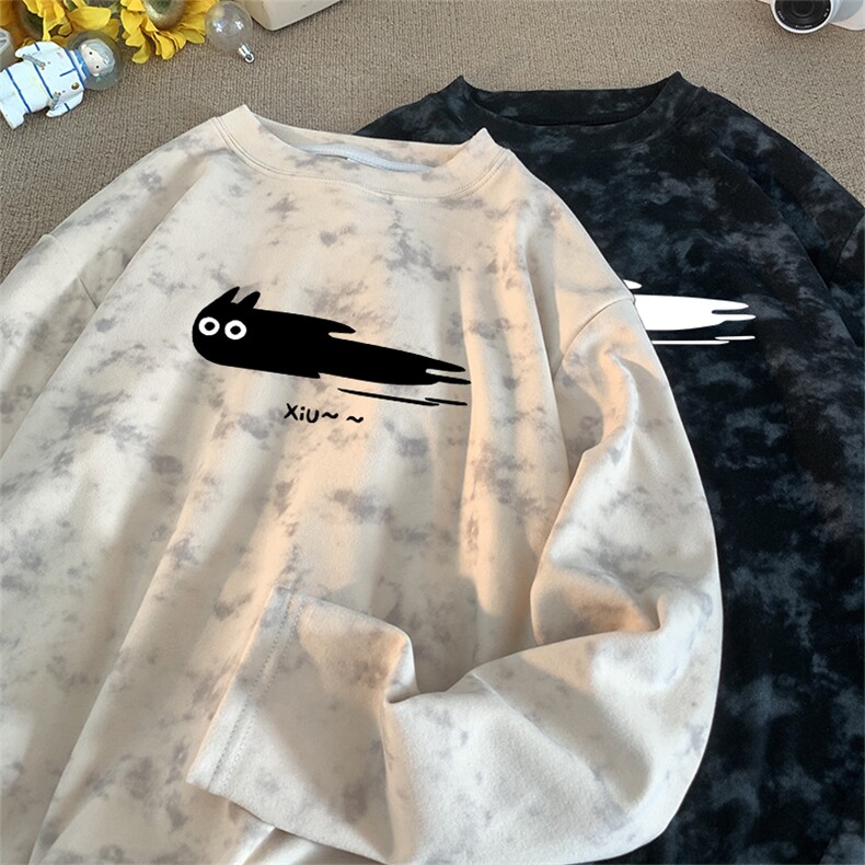 260克重磅扎染德绒圆领打底衫【有货】C403A-DR25281RL-P25,男装T恤,电商C403A