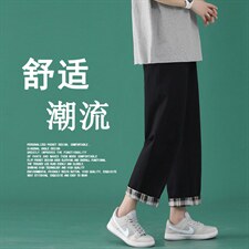 2021直筒裤子中性垂感休闲裤K615特批P35,女装休闲裤,星座718-1