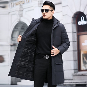 新款羽绒服冬季外套潮流百搭中年男士长款连帽外套KCN3056-5-P405图片