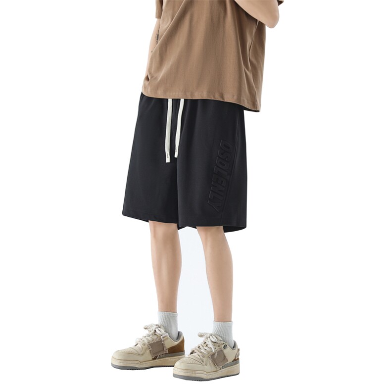 量大优供视频菠萝格立体钢印休闲短裤男M-5XDK16-特P25,男装牛仔裤,电商B325