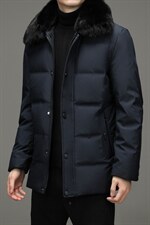 冬季中年羽绒服可脱卸毛领男中长款加厚冬装外套MYYL8903-P300，男装羽绒服，电商B212（原钱塘6029）
