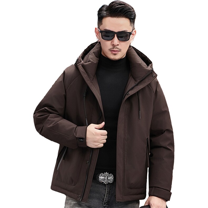 主推新款冬季连帽90绒子白鸭绒羽绒服外套中年男装加厚羽绒服夹克,男装夹克,钱塘723