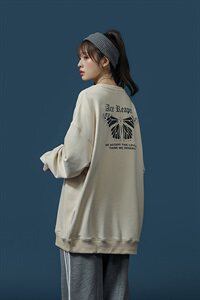 【】A003-HW3128-P50新款蝴蝶印花圆领套头卫衣 蒙马特1图片