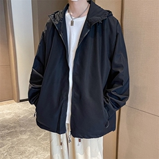 美式夹克男韩版潮流连帽高街帅2024秋冬ins宽松外套W5525-P55，男装夹克，星座412-2