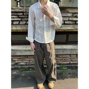 设计感永生花长袖衬衫男款简约宽松休闲百搭衬衣潮流CS672-P43图片