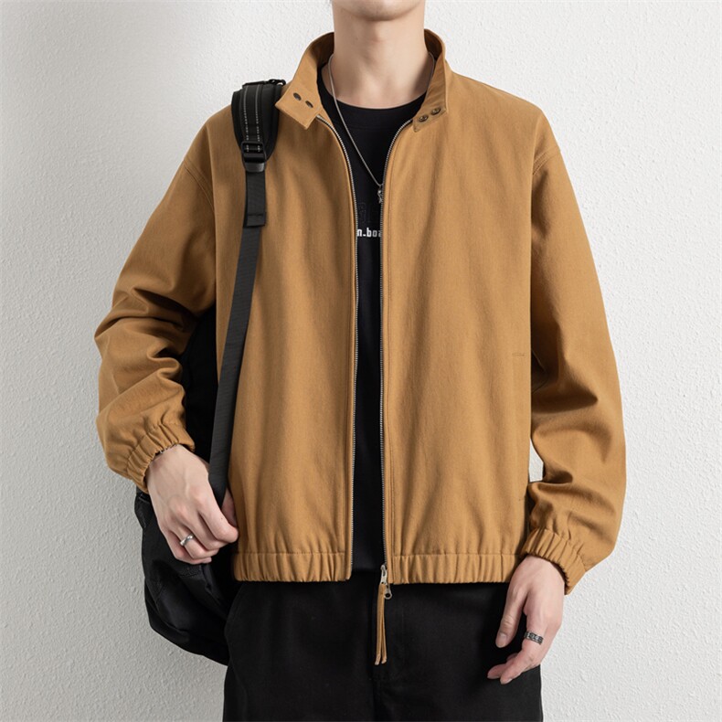 2025新款现货纯棉夹克男宽松立领上衣外套DSA157B-J2570-P86图片