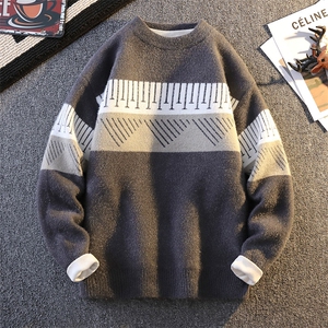 2025【新品】秋冬季圆领毛衣男士针织打底衫潮流-M5137-P35图片