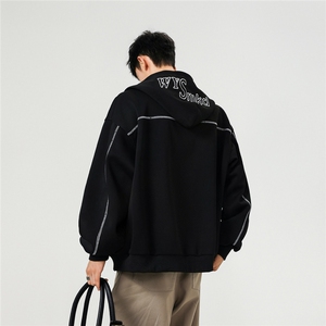 420克高品质重工刺绣专机针织开衫青春情侣外套XZ301A WT2506图片