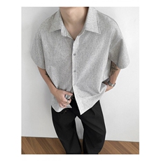 夏季短袖亚麻衬衫，男装衬衫，星座410-6（原星座1304-1）