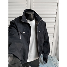 JK709-尺码M-3XL-P70-座山蟒工装外套秋季美式做旧宽松夹克，男装夹克，星座1811B