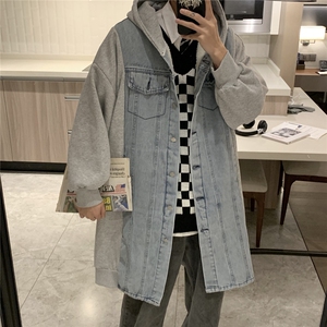 XZ216-BK104-棉衣P128 常规P118 盐系炸街加绒加羊羔毛牛仔卫棉服图片