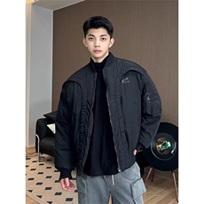 【网图现货】灰色飞行夹克刺绣款加厚棒球服男8520/特P90，男装棉衣，星座205-3