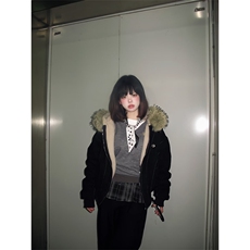 现货重磅boxy短款棉衣座山雕大毛毛领男女棉服水洗工装厚外套，男装棉衣，电商A486-1