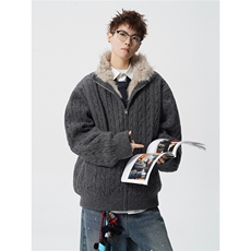 现货高品质可供得物座山雕立领针织毛衣外套310A-2ZSD2506P198，男装针织衫/毛衣，星座310A-2