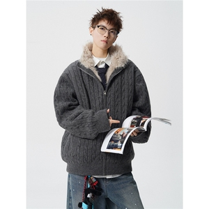 现货高品质可供得物座山雕立领针织毛衣外套310A-2ZSD2506P198,立领毛衣 男 穿搭图片