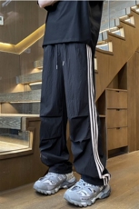 YK122P35品质保障！夏季垂感冰凉褶皱束脚侧边三条杠织带休闲裤，男装休闲裤，电商A249