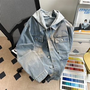 JK3039-P75-限价108 M-5XL现货牛仔夹克外套大码图片