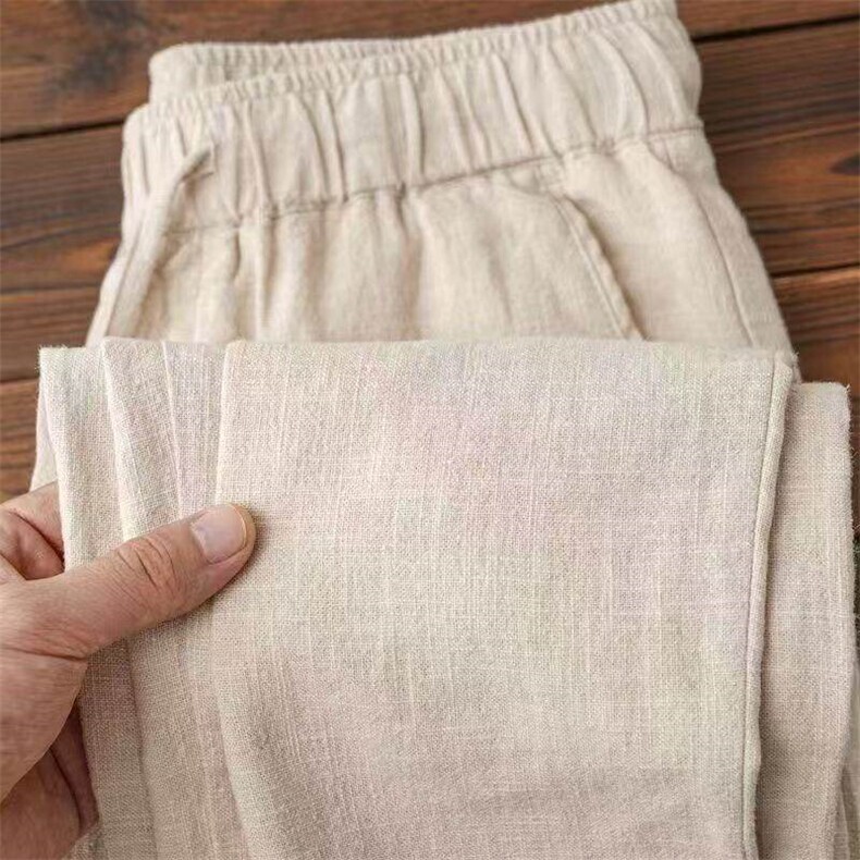 K35棉麻休闲裤子加长加宽版，男装休闲裤，电商B251A(原星座301D-4)