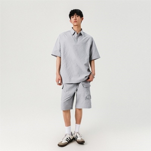 夏季肌理感套装短袖polo衫男装翻领t恤宽松 A406 TZ5052 特P65图片