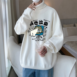 8XL高领毛衣男大码胖子堆堆领打底羊毛衫 GM45403-P45加绒款-P65图片