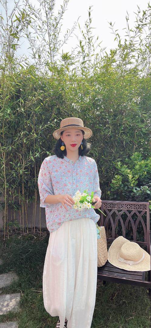 纯苎连衣裙小衫裤子裙子衬衣 时尚风 风淑女风休闲风，女装连衣裙，川哲