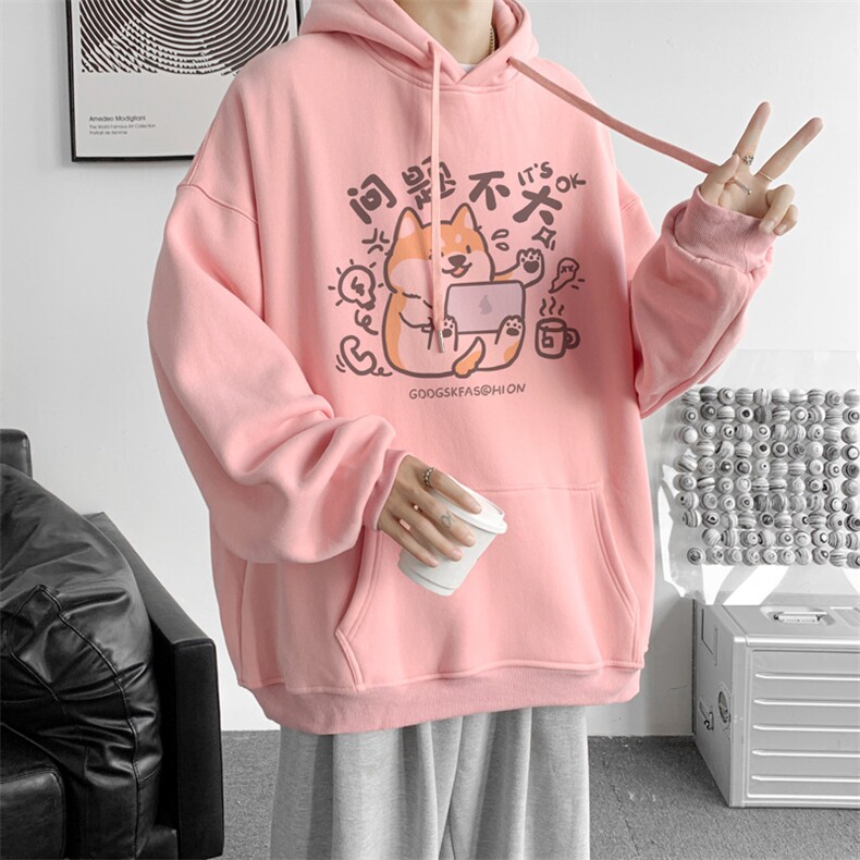 已注册/华棉秋新款内景宽松连帽卫衣男潮大码WY00309/P45加绒P50,男装卫衣,电商B316