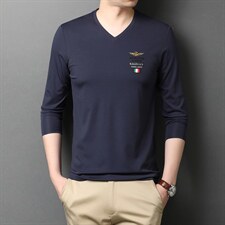 长袖T恤男2023春秋季新款休闲宽松百搭中年爸爸装套头男士卫衣服，男装卫衣，电商B212（原钱塘6029）