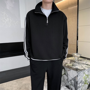 休闲运动套装拼接撞色纯色卫衣卫裤两件套 A328-2303-P140-K199图片