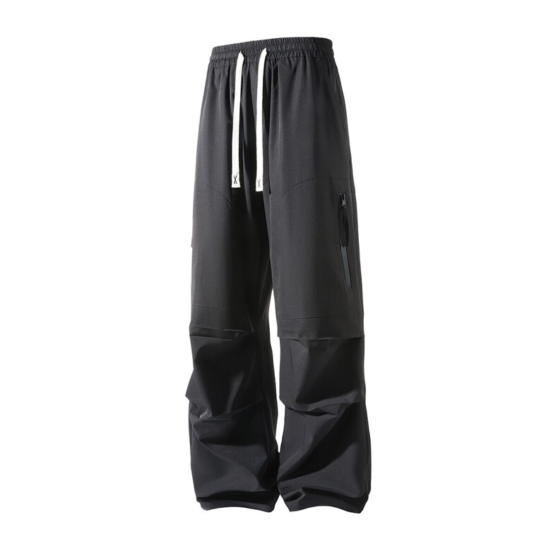 褶皱设计防水拉链休闲裤K031立体92%聚酯纤维8%氨纶(S-2XL)TP27,男装休闲裤,电商A088