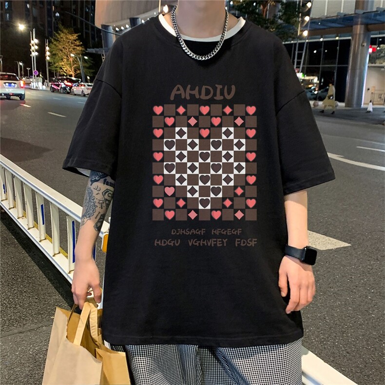电商DSA028-DT21V96 棉 P20 2023新款圆领印花短袖男 控38图片