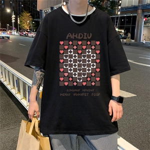 电商DSA028-DT21V96 棉 P20 2023新款圆领印花短袖男 控38图片
