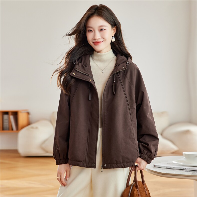 时尚连帽加绒保暖派克服外套女2025秋冬新款宽松显瘦休闲百搭棉服,女装派克服,木子恋