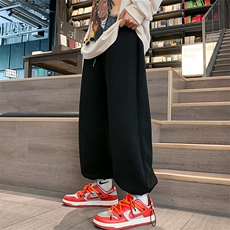 春季新品男女同款松紧腰长裤简约百搭时尚运动裤束脚卫裤K21-P40，男装休闲裤，电商A441-1