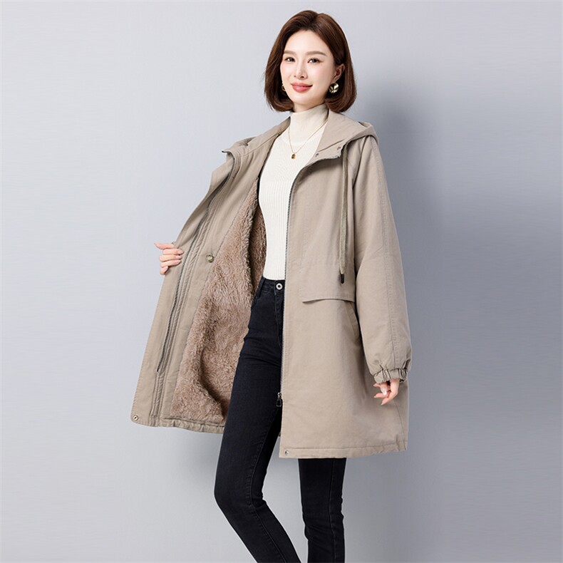 2024冬款新款加绒加厚保暖棉服派克服910款，女装派克服，秋牧寒烟