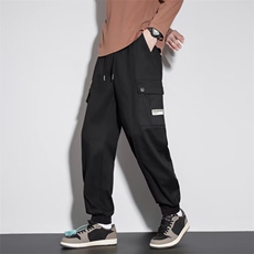 日系复古宽松束脚工装裤男春季美式高街潮牌休闲长裤K7650-P40，男装休闲裤，星座512-3
