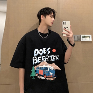 麂皮绒短袖t恤男大码半袖男 JD82269-P25图片