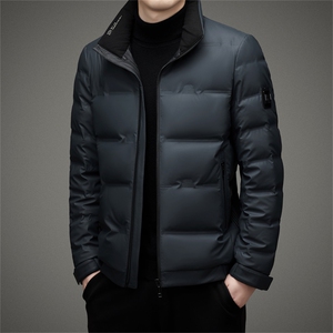 2023新款中年男士立领御寒羽绒服冬季厚款保暖休闲爸爸装外套图片
