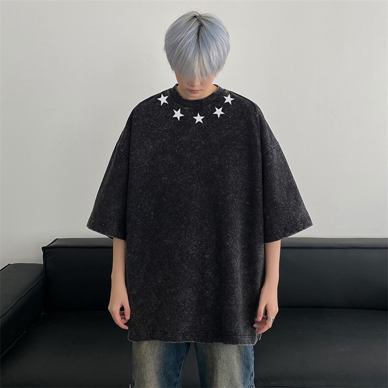 得物直播品质240重磅水洗xz605-dsx208特批30控49,男装T恤,星座605(原A050)