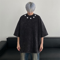 得物直播品质240重磅水洗xz605-dsx208特批30控49，男装T恤，星座605(原A050)