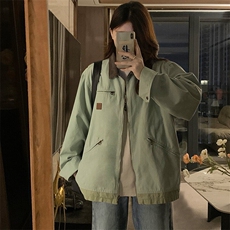 A401-P100复古底特律夹克男女春秋冬翻领工装外套2025春季新款，男装夹克，星座911
