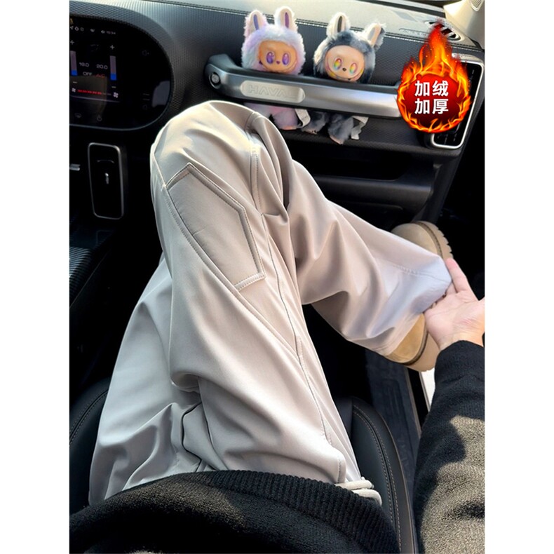 加绒加厚休闲裤防水男冬季美式户外大码工装裤 5D2117-TP30不图片