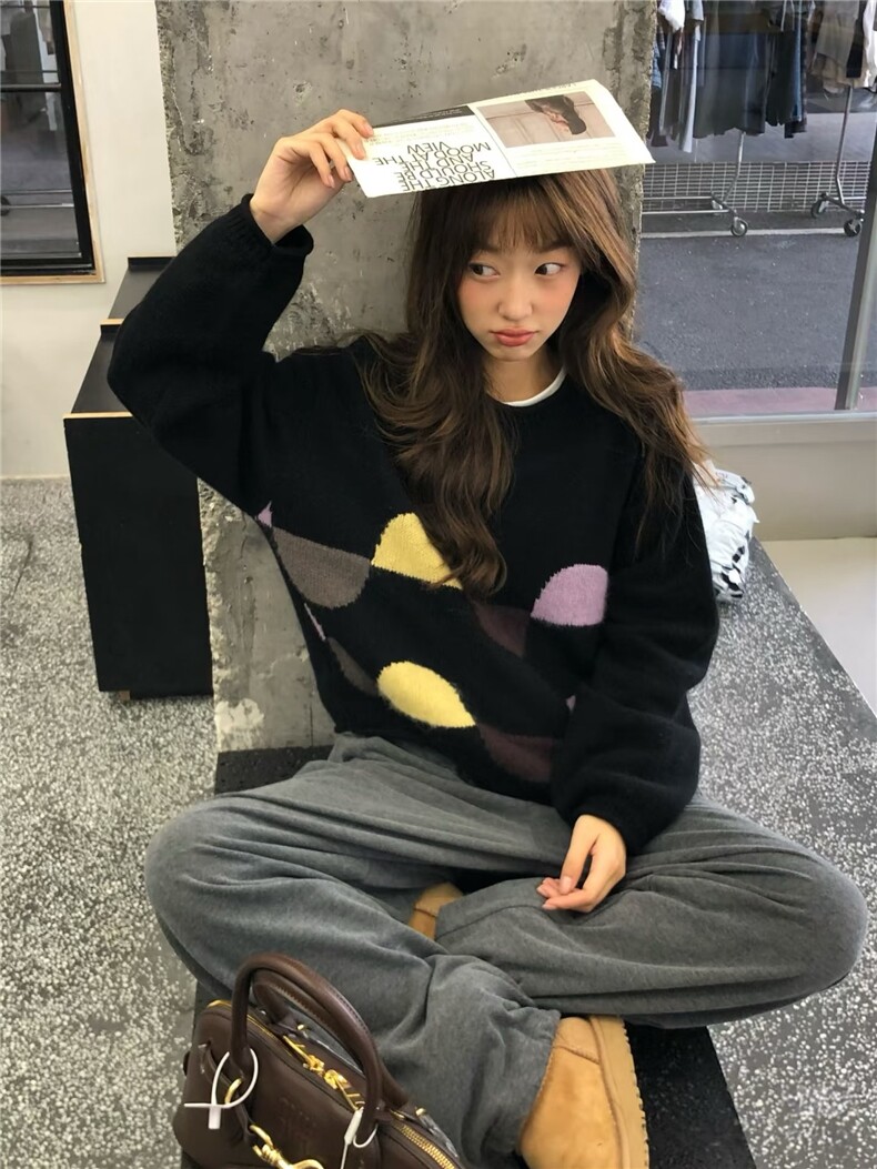 2025年秋季时尚百搭通勤简约休闲加厚,女装羊毛衫,伊绒腾羊绒